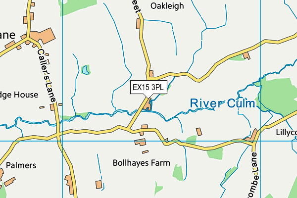 EX15 3PL map - OS VectorMap District (Ordnance Survey)