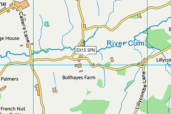 EX15 3PN map - OS VectorMap District (Ordnance Survey)