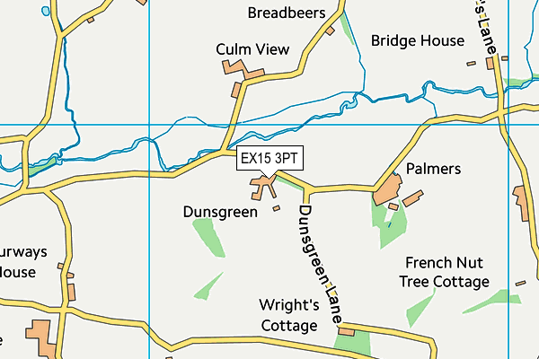 EX15 3PT map - OS VectorMap District (Ordnance Survey)