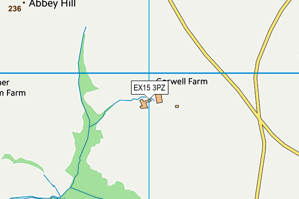 EX15 3PZ map - OS VectorMap District (Ordnance Survey)