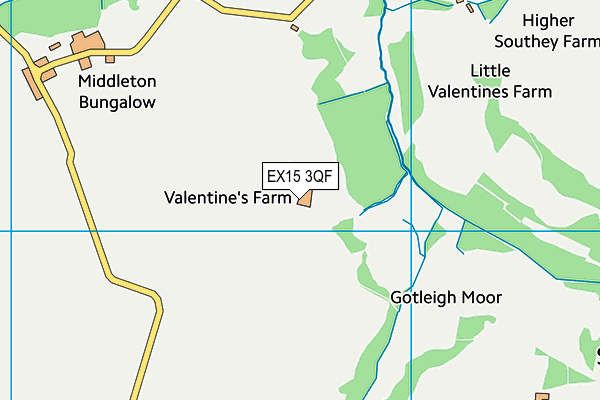 EX15 3QF map - OS VectorMap District (Ordnance Survey)