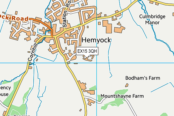 EX15 3QH map - OS VectorMap District (Ordnance Survey)