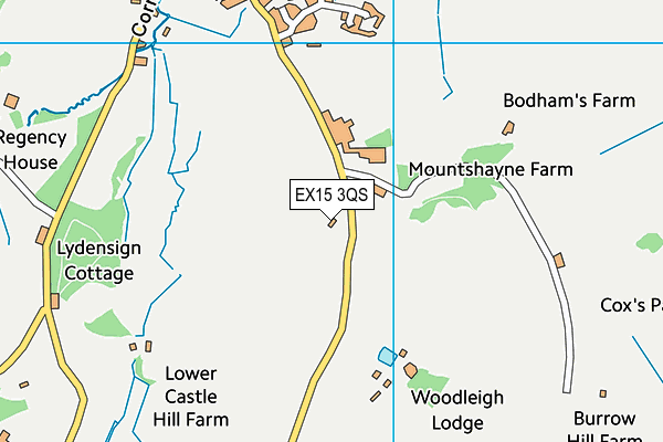 EX15 3QS map - OS VectorMap District (Ordnance Survey)