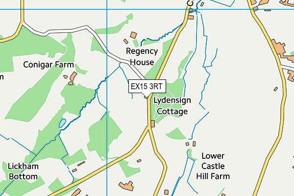 EX15 3RT map - OS VectorMap District (Ordnance Survey)