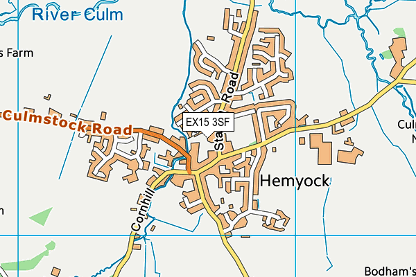 EX15 3SF map - OS VectorMap District (Ordnance Survey)