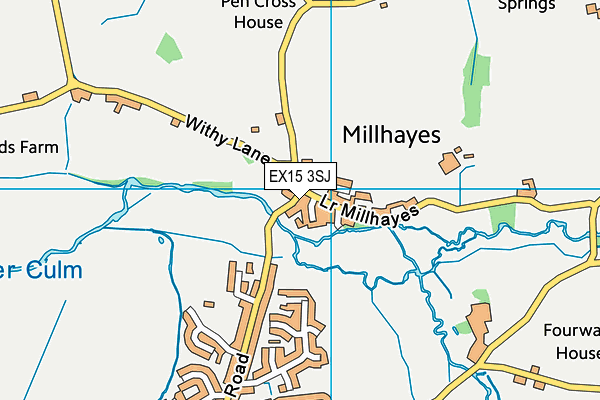 EX15 3SJ map - OS VectorMap District (Ordnance Survey)