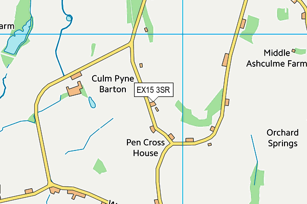 EX15 3SR map - OS VectorMap District (Ordnance Survey)