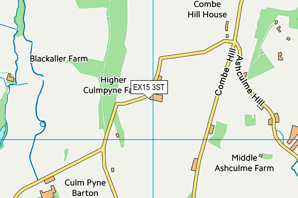 EX15 3ST map - OS VectorMap District (Ordnance Survey)