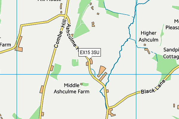 EX15 3SU map - OS VectorMap District (Ordnance Survey)