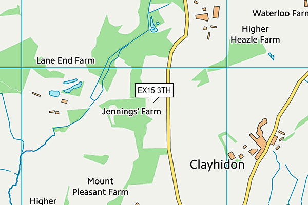 EX15 3TH map - OS VectorMap District (Ordnance Survey)