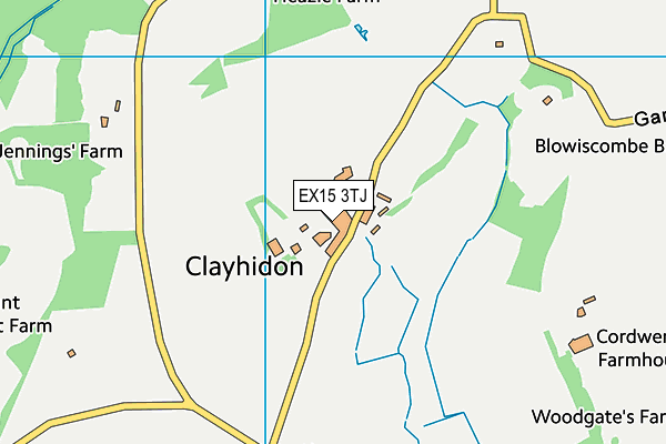 EX15 3TJ map - OS VectorMap District (Ordnance Survey)