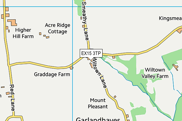 EX15 3TP map - OS VectorMap District (Ordnance Survey)