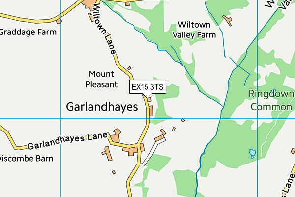 EX15 3TS map - OS VectorMap District (Ordnance Survey)