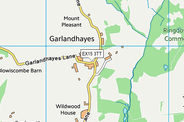 EX15 3TT map - OS VectorMap District (Ordnance Survey)