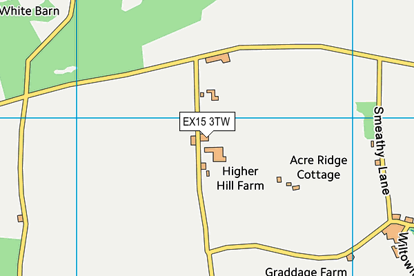 EX15 3TW map - OS VectorMap District (Ordnance Survey)