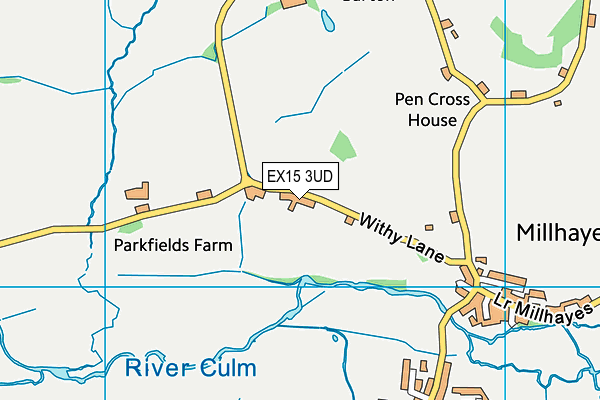 EX15 3UD map - OS VectorMap District (Ordnance Survey)