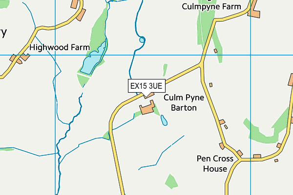 EX15 3UE map - OS VectorMap District (Ordnance Survey)