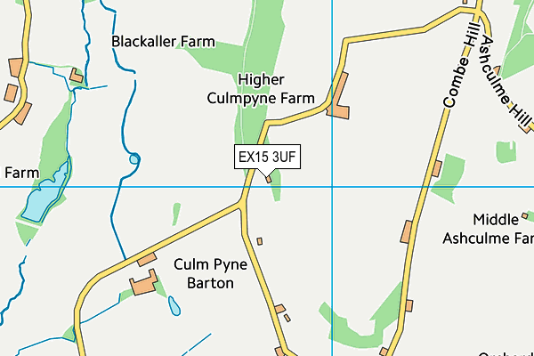 EX15 3UF map - OS VectorMap District (Ordnance Survey)