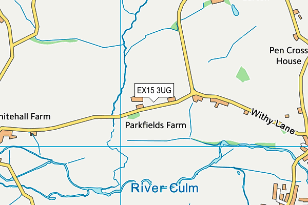 EX15 3UG map - OS VectorMap District (Ordnance Survey)