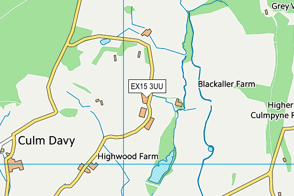 EX15 3UU map - OS VectorMap District (Ordnance Survey)