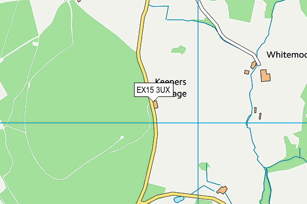 EX15 3UX map - OS VectorMap District (Ordnance Survey)