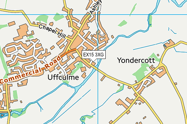 EX15 3XG map - OS VectorMap District (Ordnance Survey)