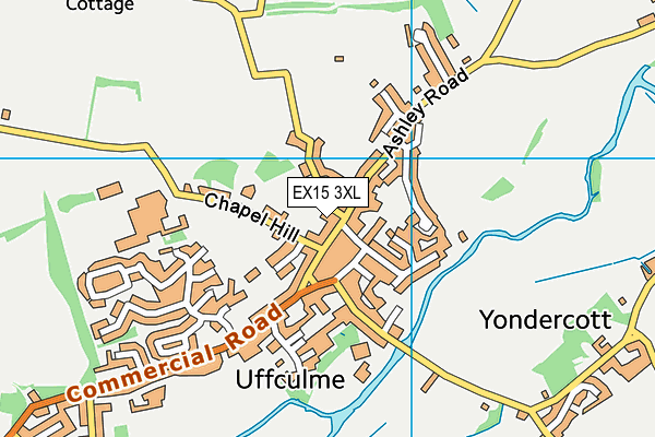EX15 3XL map - OS VectorMap District (Ordnance Survey)