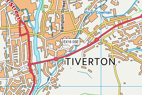 EX16 0SE map - OS VectorMap District (Ordnance Survey)