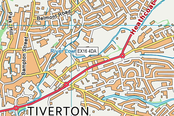 EX16 4DA map - OS VectorMap District (Ordnance Survey)