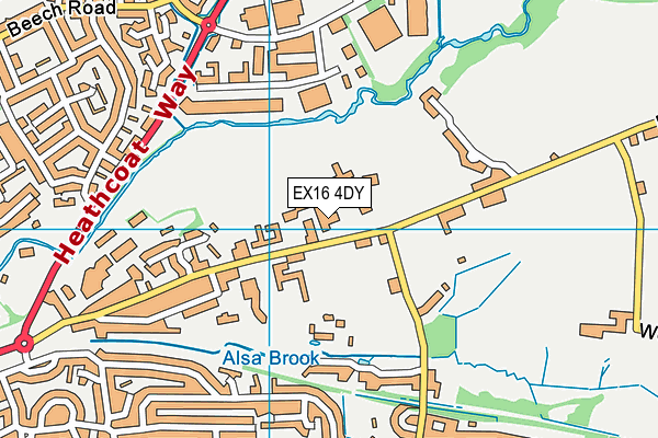 EX16 4DY map - OS VectorMap District (Ordnance Survey)