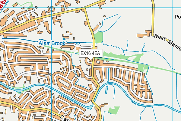 EX16 4EA map - OS VectorMap District (Ordnance Survey)