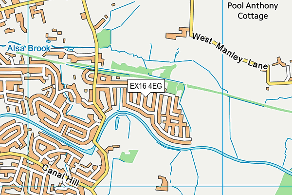 EX16 4EG map - OS VectorMap District (Ordnance Survey)