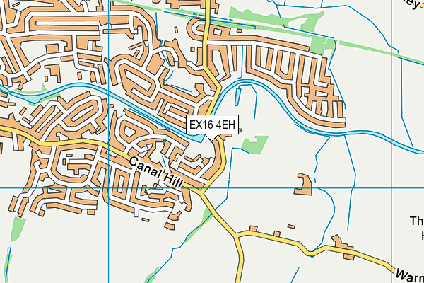 EX16 4EH map - OS VectorMap District (Ordnance Survey)