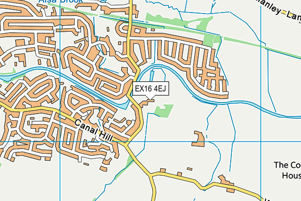 EX16 4EJ map - OS VectorMap District (Ordnance Survey)