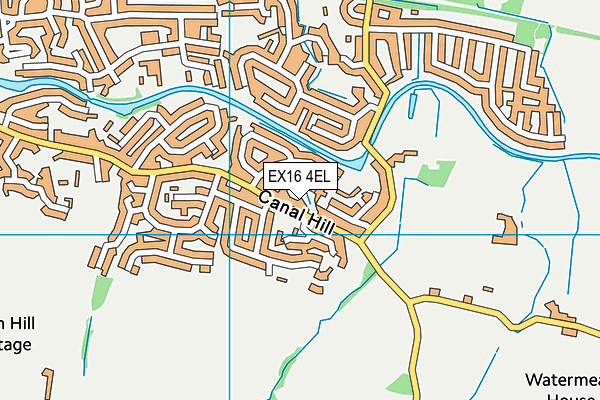 EX16 4EL map - OS VectorMap District (Ordnance Survey)
