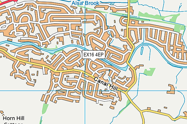 EX16 4EP map - OS VectorMap District (Ordnance Survey)