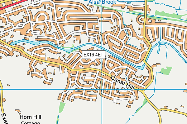 EX16 4ET map - OS VectorMap District (Ordnance Survey)
