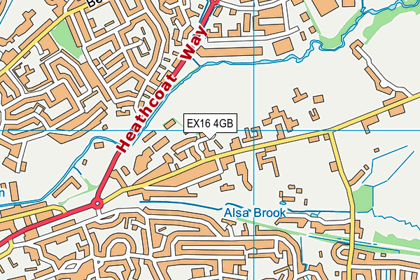 EX16 4GB map - OS VectorMap District (Ordnance Survey)