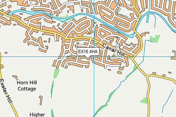 EX16 4HA map - OS VectorMap District (Ordnance Survey)