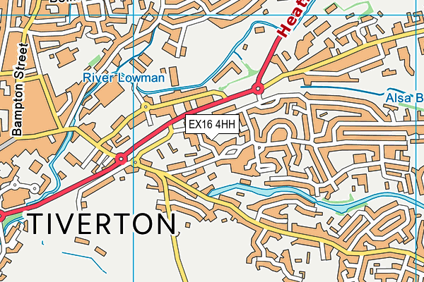 EX16 4HH map - OS VectorMap District (Ordnance Survey)