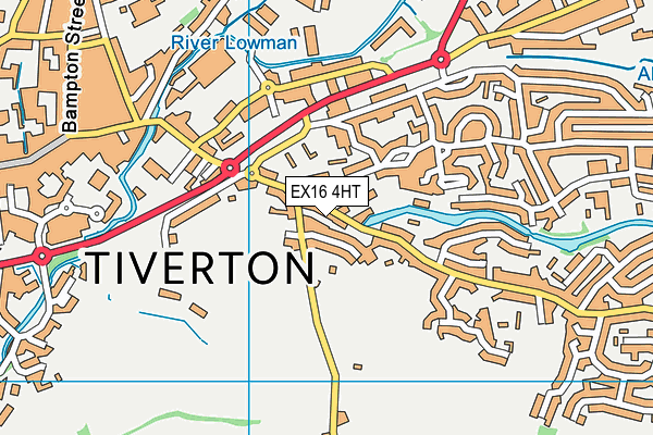 EX16 4HT map - OS VectorMap District (Ordnance Survey)
