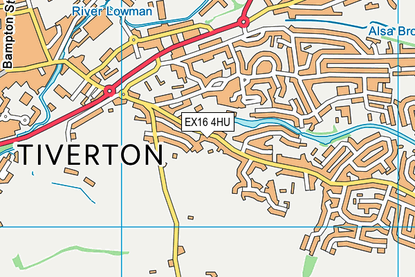 EX16 4HU map - OS VectorMap District (Ordnance Survey)