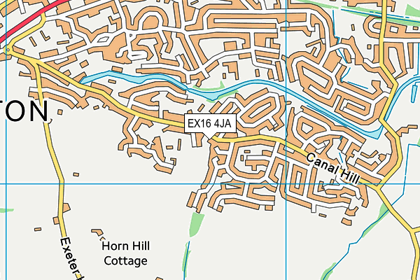 EX16 4JA map - OS VectorMap District (Ordnance Survey)