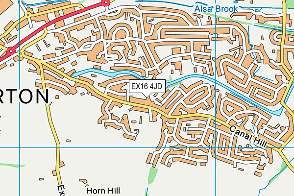 EX16 4JD map - OS VectorMap District (Ordnance Survey)