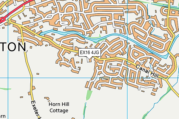 EX16 4JG map - OS VectorMap District (Ordnance Survey)