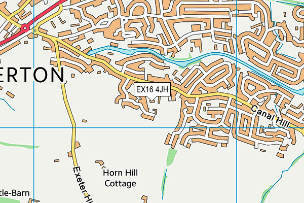 EX16 4JH map - OS VectorMap District (Ordnance Survey)