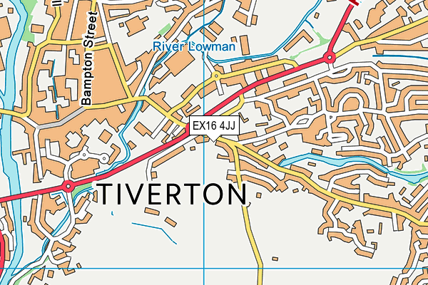 EX16 4JJ map - OS VectorMap District (Ordnance Survey)