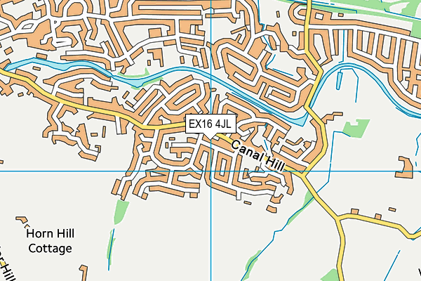 EX16 4JL map - OS VectorMap District (Ordnance Survey)
