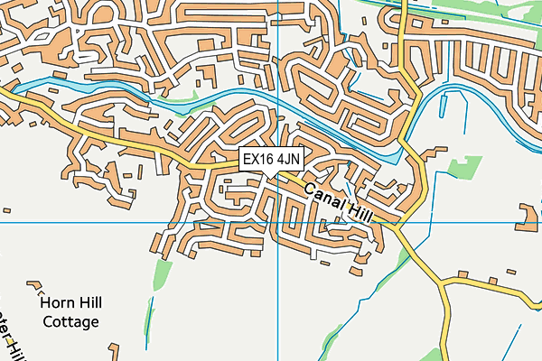 EX16 4JN map - OS VectorMap District (Ordnance Survey)