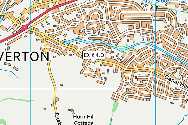 EX16 4JQ map - OS VectorMap District (Ordnance Survey)
